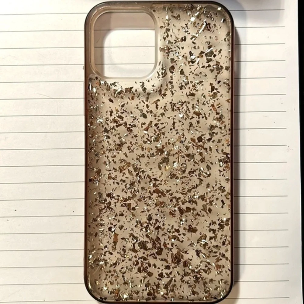 iPhone 12/12 PRO case rose gold leaf. Stunning. Gently used.